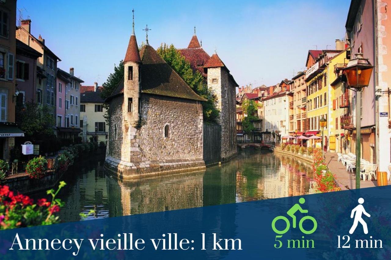 Homey Montaigne - New - A 1 Min A Pied Du Lac D'Annecy - 2 Balcons Prives - Appartement Avec 2 Chambres - Stationnement Gratuit Toute L'Annee Sauf En Ete - Juin A Aout Экстерьер фото