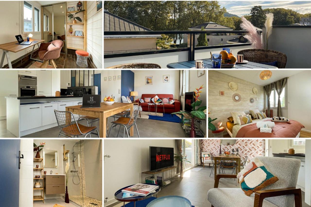 Homey Montaigne - New - A 1 Min A Pied Du Lac D'Annecy - 2 Balcons Prives - Appartement Avec 2 Chambres - Stationnement Gratuit Toute L'Annee Sauf En Ete - Juin A Aout Экстерьер фото