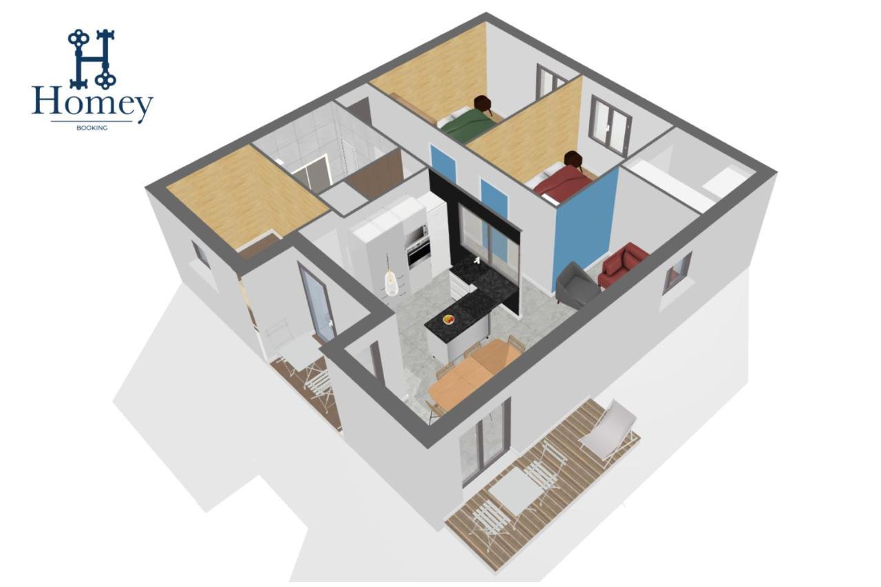 Homey Montaigne - New - A 1 Min A Pied Du Lac D'Annecy - 2 Balcons Prives - Appartement Avec 2 Chambres - Stationnement Gratuit Toute L'Annee Sauf En Ete - Juin A Aout Экстерьер фото